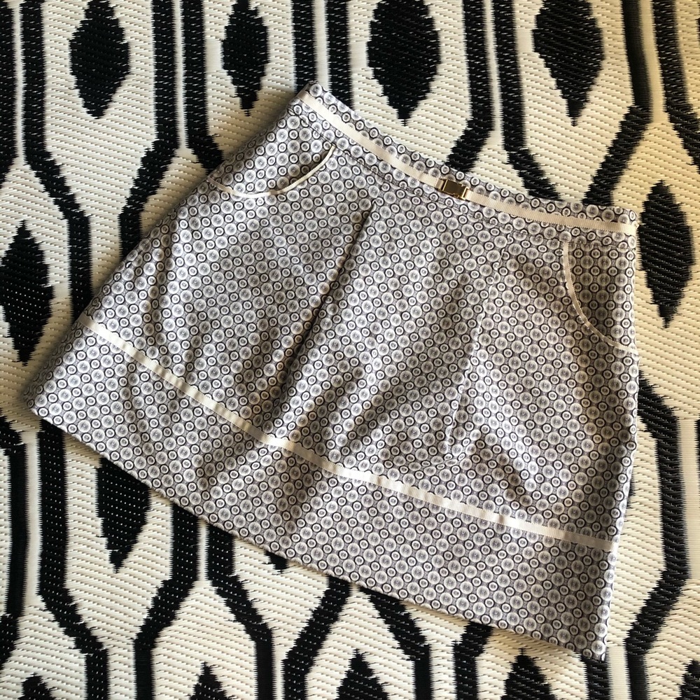 Gianni Bini Cream, Grey & Lilac A-Line skirt